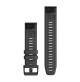 QuickFit® 22 Watch Bands - Slate Grey Silicone with Black Hardware- 010-12863-22 - Garmin